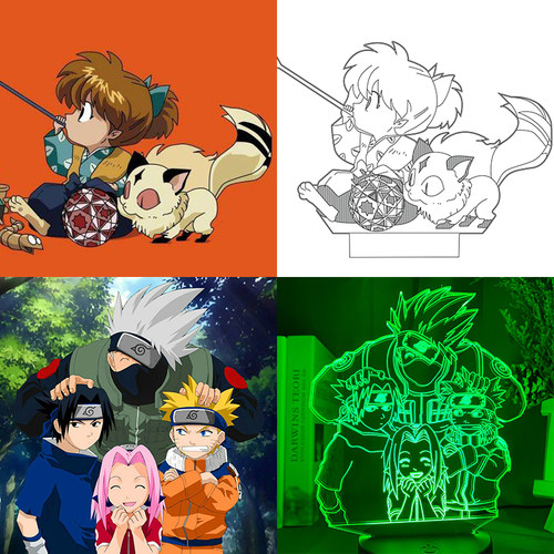 定制3D小夜灯立体动漫画真人照片男女朋友学生创意礼品台灯订制灯