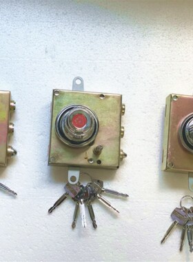 老式防盗门十字锁自动碰锁外装大门锁佳卫石牛通用型旋转钮动开门