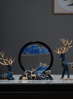 创意流沙画沙漏摆件家居饰品电视柜客厅酒柜玄关装饰品办公室摆设