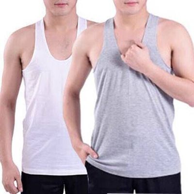 男士纯棉汗衫背心中老年跨栏背心男夏老头衫大码宽松吊带棉背心