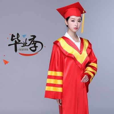 校长服 院长服大学毕业礼服 文科垂布 学士服