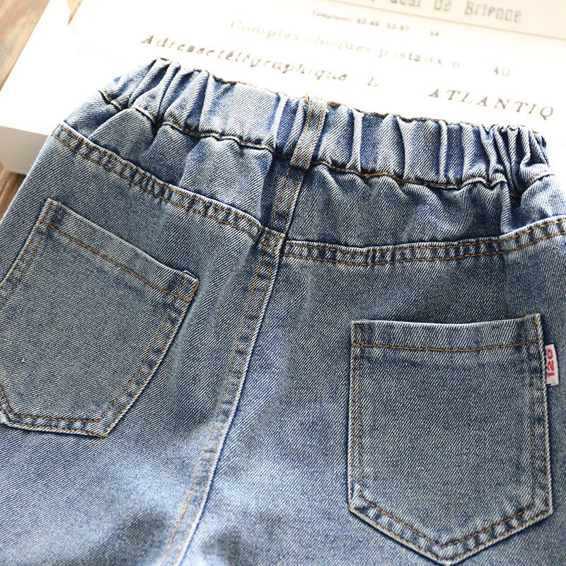 女童牛仔短裙2024夏季新款半身a字裙子儿童中大童装夏装外穿短裤