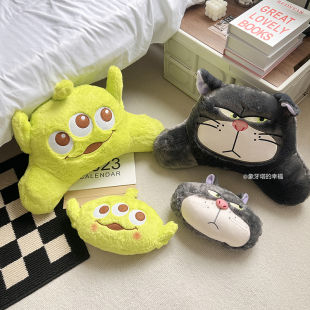 可爱卡通坏猫咪三眼汽车头枕护颈枕座椅靠枕安全带汽车内饰用品