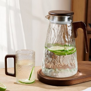 客厅家用待客喝水带把杯具大容量玻璃壶凉水壶高颜值套装 水壶套装