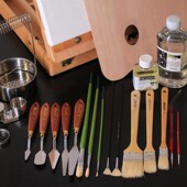 油画颜料工具装 温莎牛顿画家色色全初学者油画箱写生