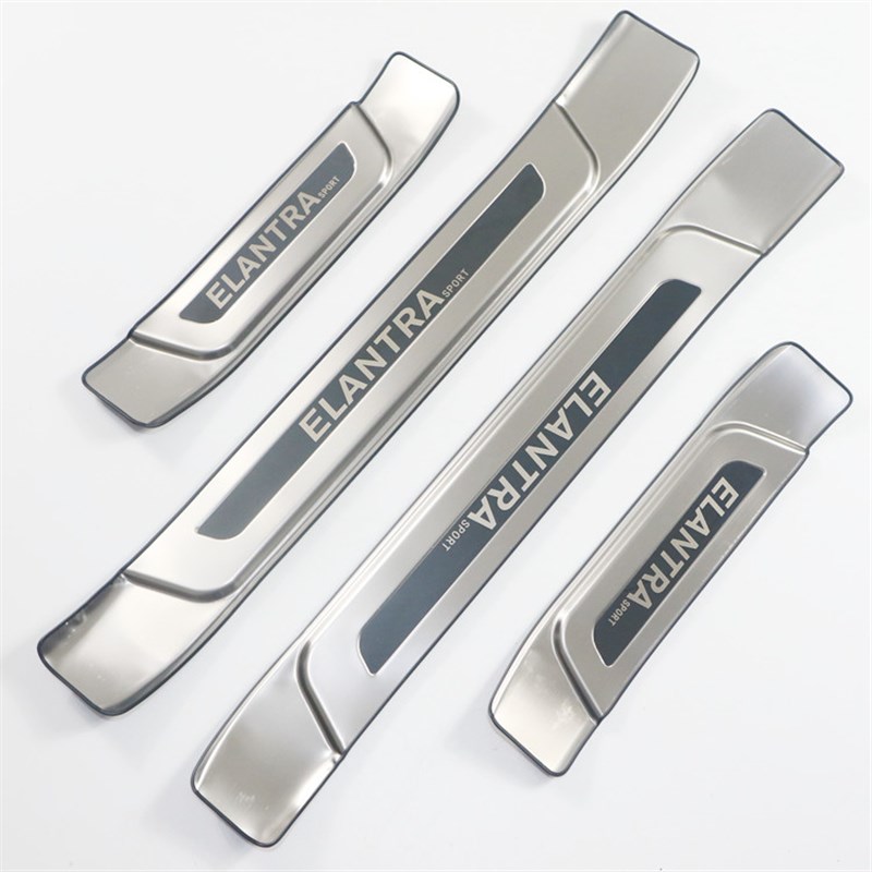 -1新款现代朗动汽车门槛条迎宾踏板内饰改装装饰防踩贴后护板