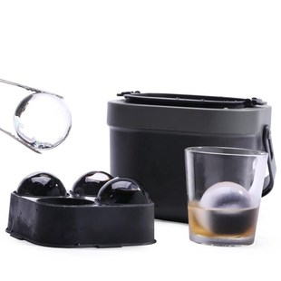 无气泡冰块模具威士忌冰球模具酒吧老冰大冰球制作器制冰盒