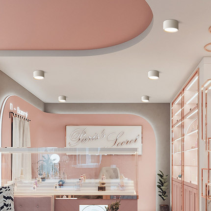 明装led圆筒形店铺商用家用走廊过道免钻孔吸顶式防眩目