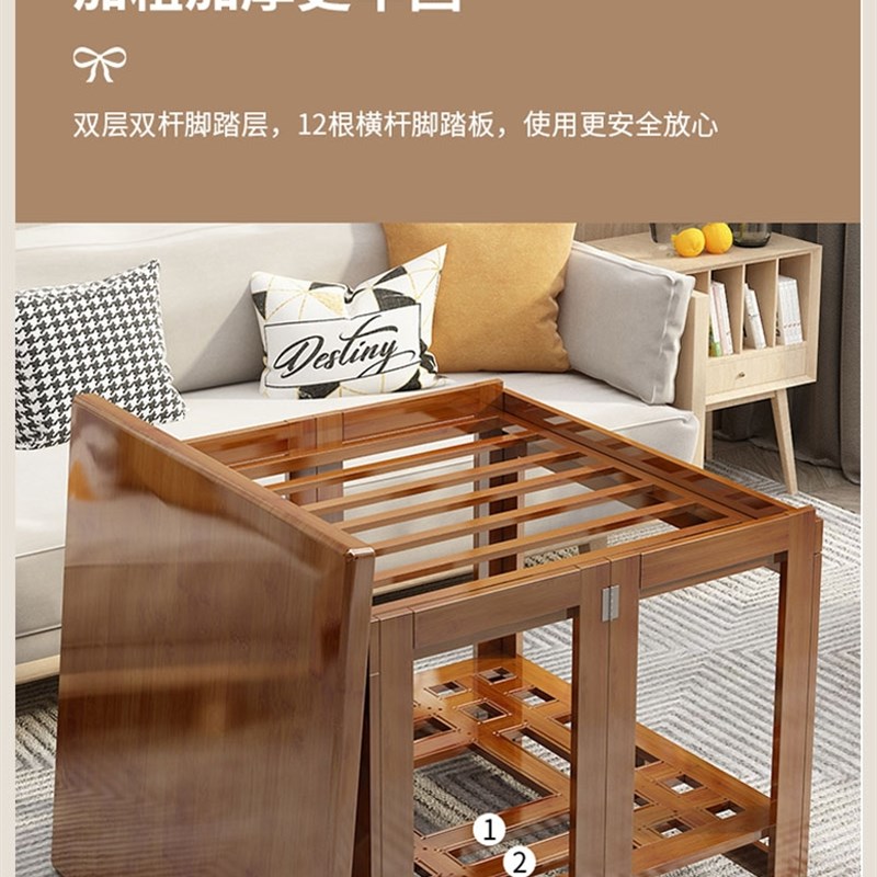 烤火桌子家用可折叠木取暖桌长方形202新款湖南烤火架正方形楠竹