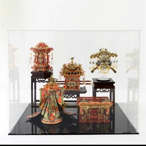 适用拼酷十里红妆五六件放凤冠轿婚床喜扇大号防尘罩家具