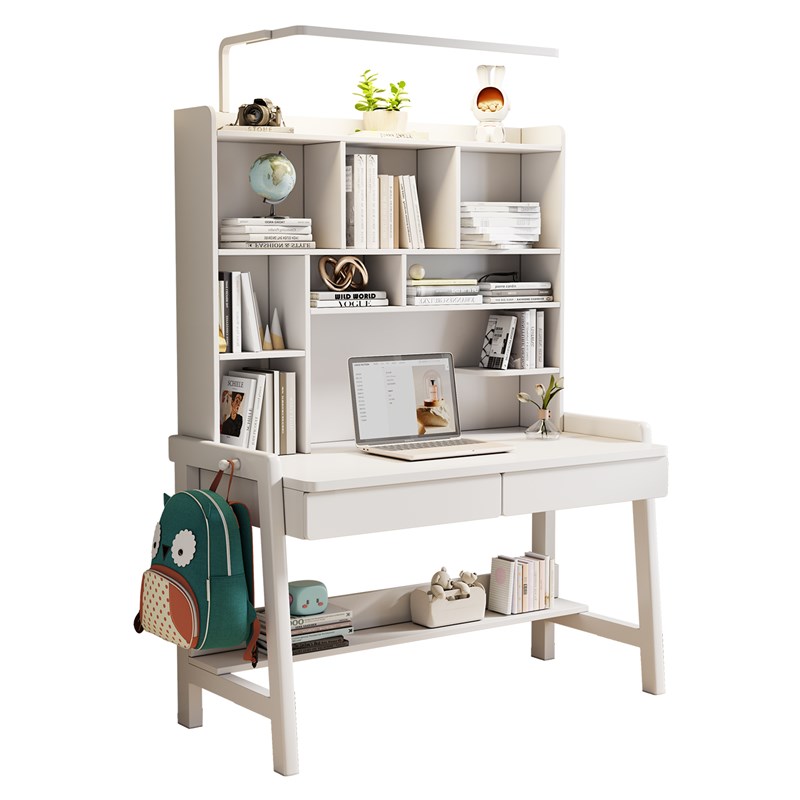 福梦林儿童学习桌书桌学生家用书柜ll桌可升降实木书桌