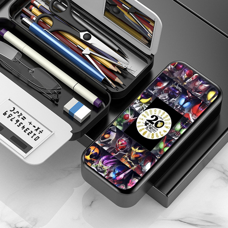 假面骑士文具盒男孩款小学生多功能层笔袋大容量卡通儿童铅笔盒