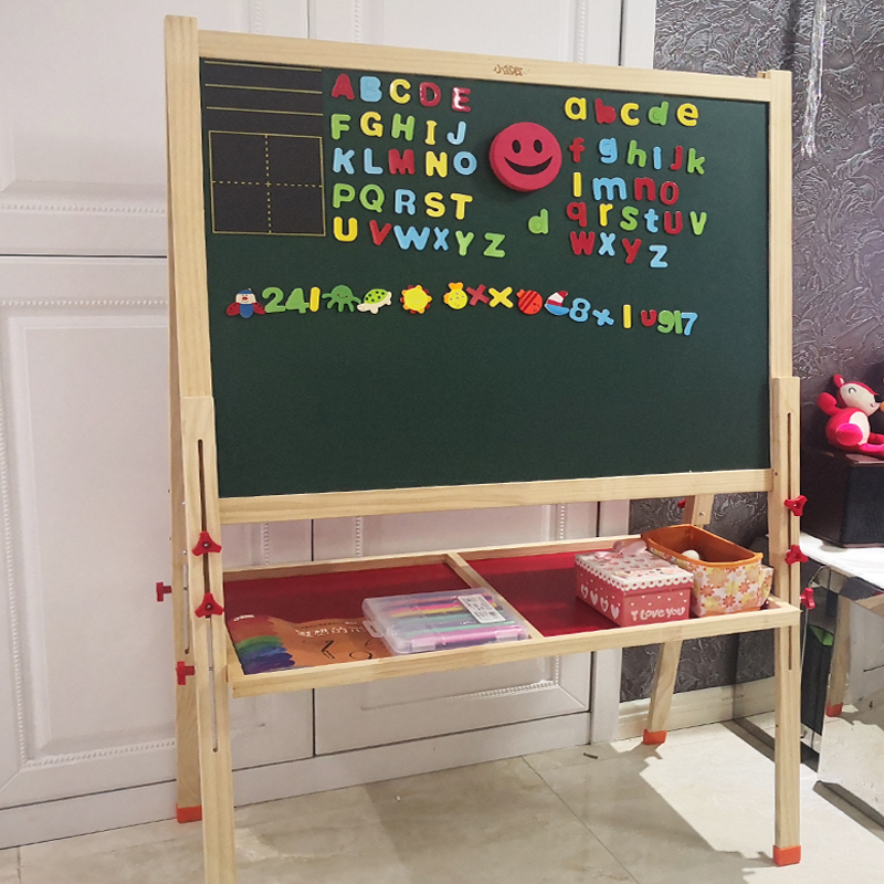 超大号小学生黑板支架式双面磁性儿童画板家用教学升降画架涂鸦板