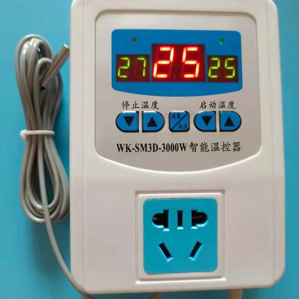 3000瓦数显智能温控器可调控制器全自动电子温控控温开关插座