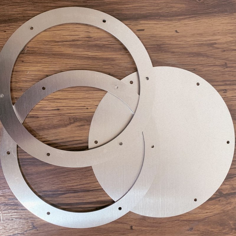 不锈钢钣金法兰垫片圆板方板铁板铝板异形件切割折弯圈圆加工定制