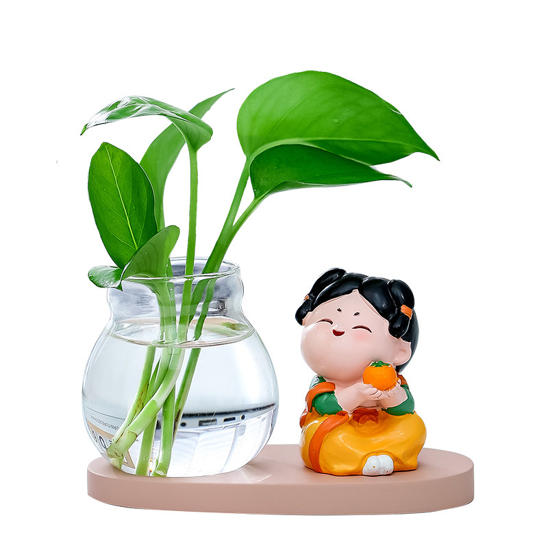 玻璃办公室客厅绿萝水培盆器皿水养器插瓶装饰,家居饰品,花瓶,淘宝优惠券,粉丝福利购,淘宝优惠卷