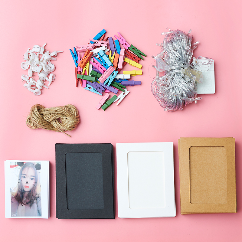 照片墙装饰麻绳钉夹子悬挂创意个性卧室相框挂夹墙少女心宿舍