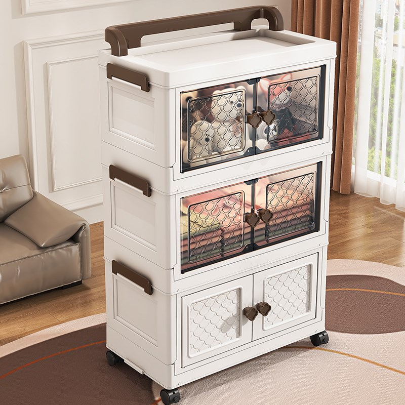 新收纳柜免安装儿童衣柜塑料宝宝储物柜子家用卧室折叠置物柜SJ2+