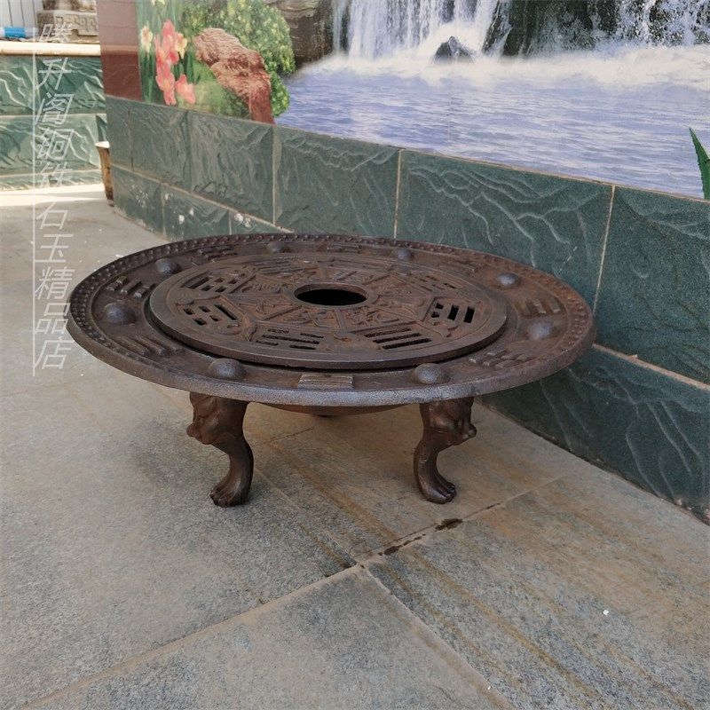 带盖铸铁火炉取暖炉煮茶热水温酒炭炉烧烤雅居茶舍会所实用收藏品