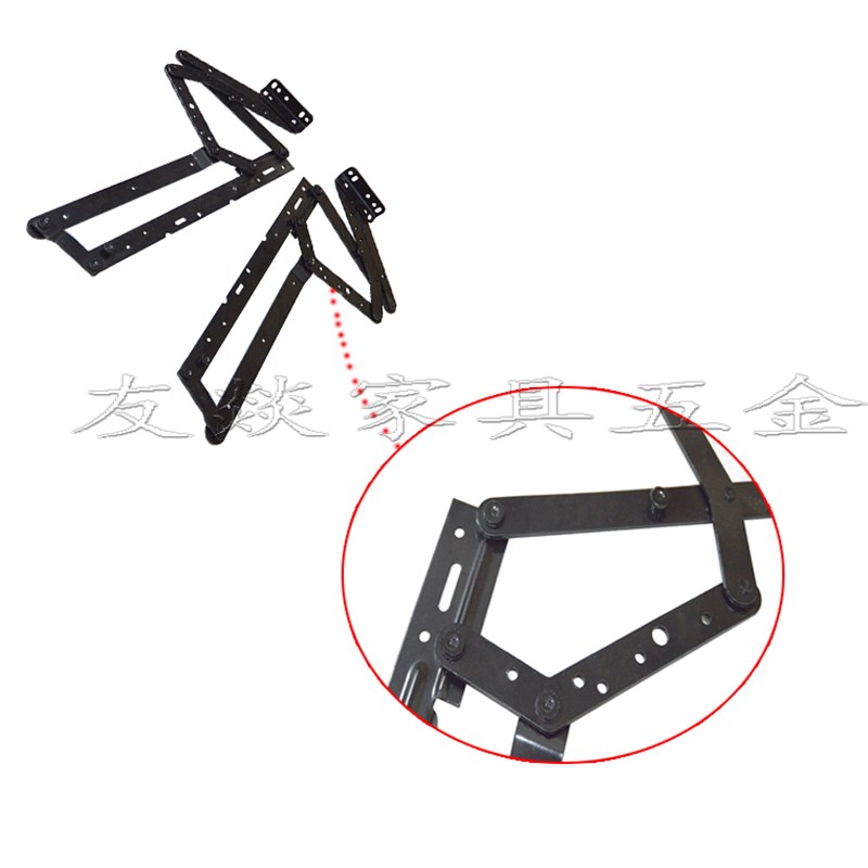 躺椅功能架沙发椅悠闲椅铁架沙发伸缩铰链脚踏板支架五金C02