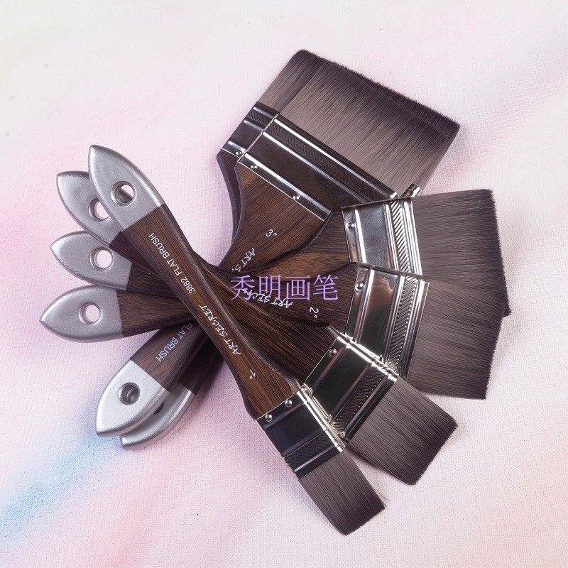 仿灰鼠尼龙毛水彩画笔油画笔水粉丙烯刷子平头排刷板刷铺色刷,文具电教/文化用品/商务用品,水粉/水彩/油画专用笔,淘宝优惠券,粉丝福利购,淘宝优惠卷