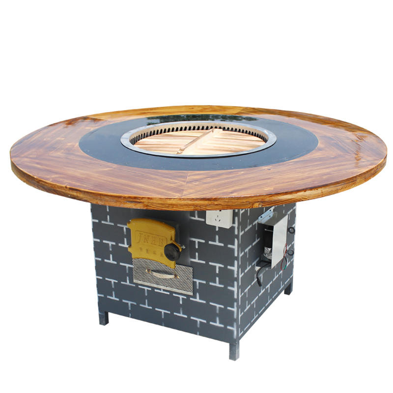 铁锅炖灶台桌柴火灶地锅鸡大锅土灶商用自吸火锅桌子柴火鸡专用灶