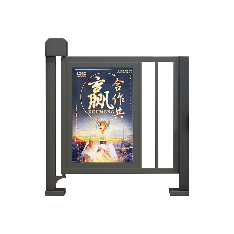 小区人行通道广告门自动门人脸识别栅栏门电动刷卡门禁系统