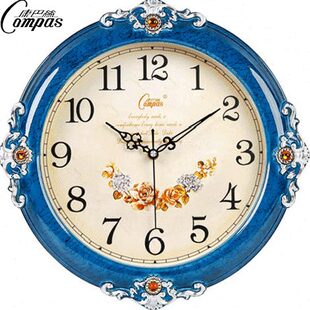 康巴丝欧式钟表静音客厅挂钟时尚现代家用石英钟创意壁式豪华时钟