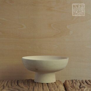 漆艺木胎 高足浅碗 制作漆器用(不能直接使用) “髹饰工房”