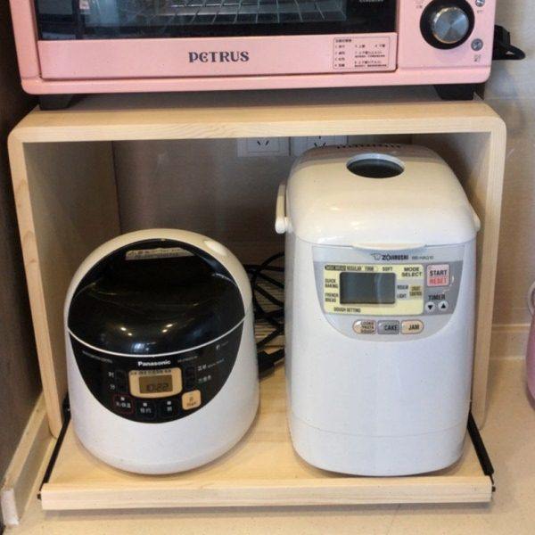 定制厨房放微波炉和电饭煲置物架抽拉滑板抽屉储物收纳放蒸锅烤箱,厨房/烹饪用具,厨房抽屉置物架,淘宝优惠券,粉丝福利购,淘宝优惠卷