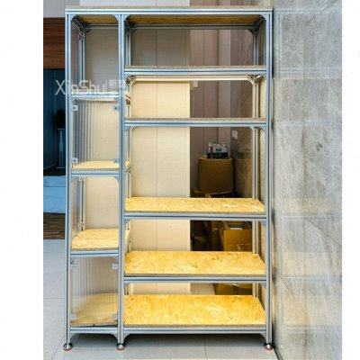 铝型材书架置物架物料架创意客厅落地办公室隔断书柜货架展示架,商业/办公家具,物料架,淘宝优惠券,粉丝福利购,淘宝优惠卷