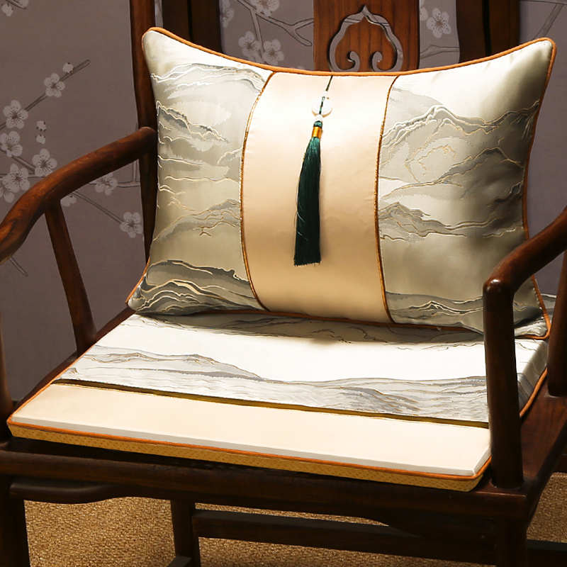 中式椅子垫子坐垫椅垫实木v餐桌椅圈椅太师椅座椅靠垫防滑茶椅座