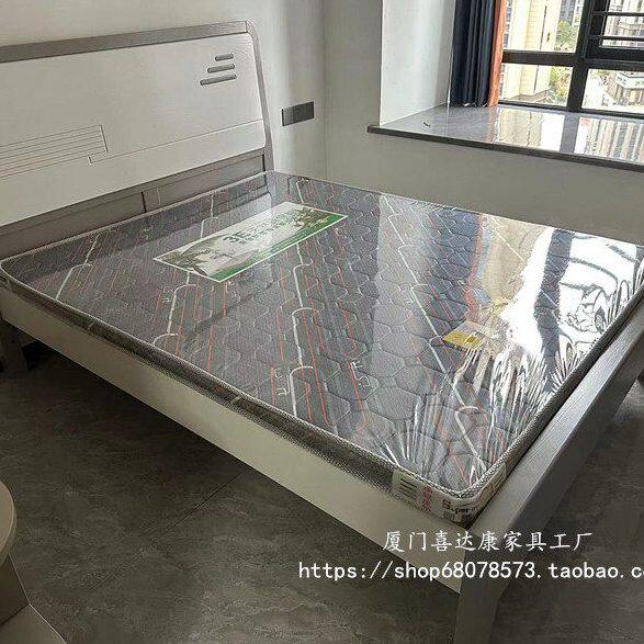 厦门实木床简约现代1.21.51.8经济型白色烤漆床单人床双人床