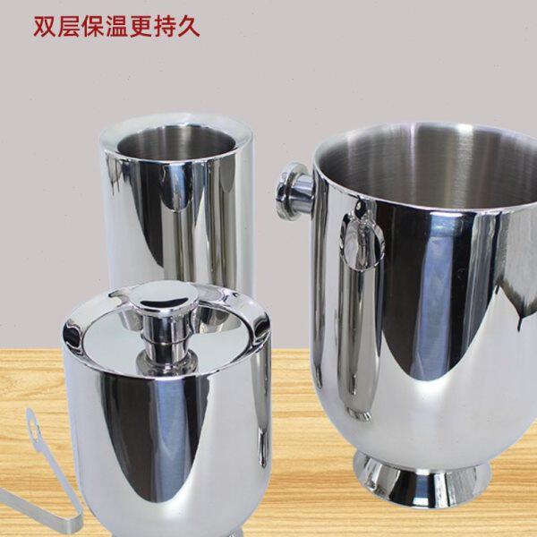 304不锈钢加厚双层冰桶酒吧保温箱欧式家用装冰块的桶香槟桶冰粒