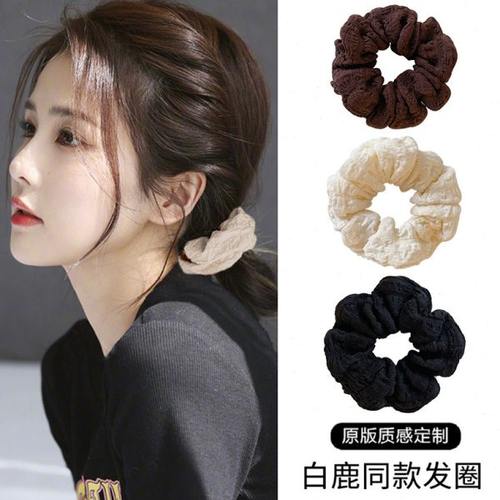 高级感肥肠头绳2022年新款低马尾发绳头花气质扎头发大肠发圈皮筋