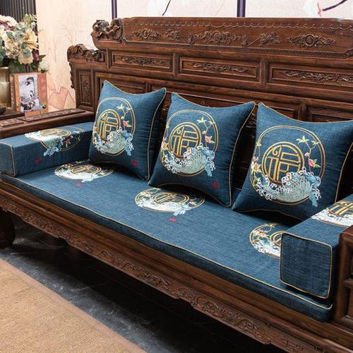 新 款中式红木沙发坐垫子套罩实木家具椅罗汉床垫定制高密度海绵