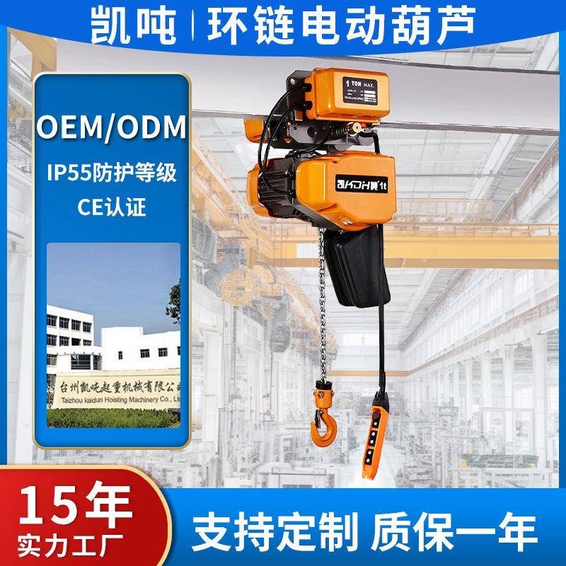 EQ-V250KG0.51T2T电动环链葫芦双速配电动小车固定运行高配