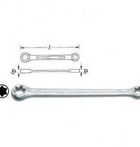 德国HAZET 哈蔡特星形扳手609-E10XE12  TORX双头环形扳手