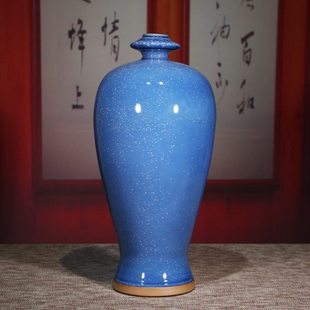 神垕原产钧瓷摆件星空釉梅瓶中式陶瓷家居客厅玄关装饰花瓶插花器