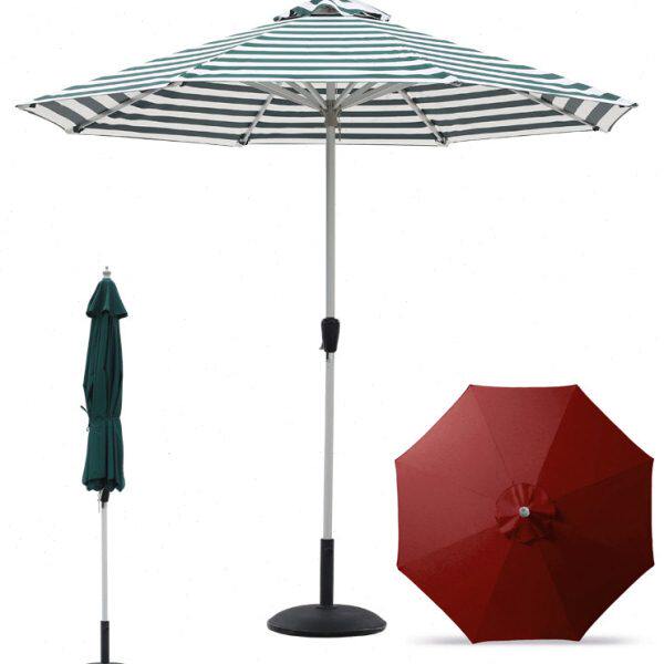 户外遮阳伞花园伞中柱伞圆形条纹色沙滩伞泳池庭院酒店民宿太阳伞