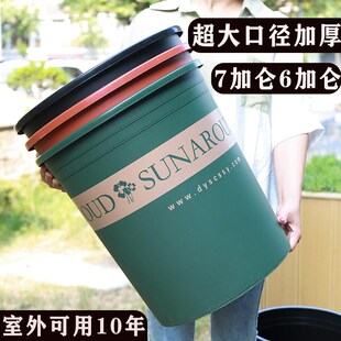 果树花盆 7加仑加厚加仑盆特大号塑料盆种树大型落地绿植盆栽月季
