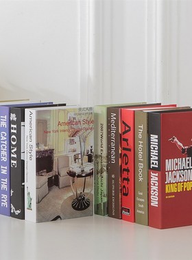 田园简约假书仿真书摆件客厅样板房饰品摆设道具书壳电视柜装饰书