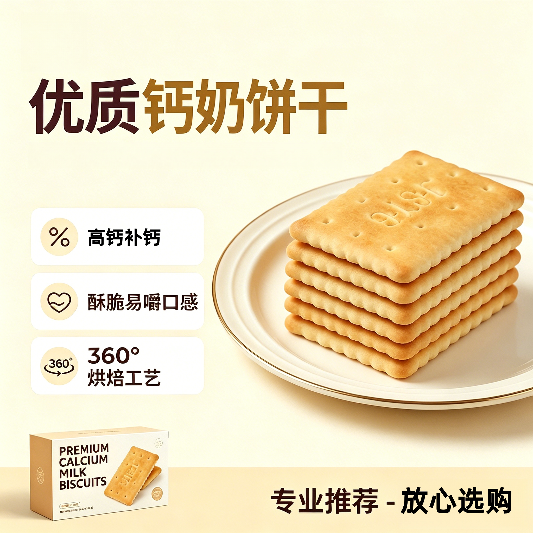 央妈推荐山东钙奶饼干官方旗舰店独立包装代早餐老式儿童营养零食