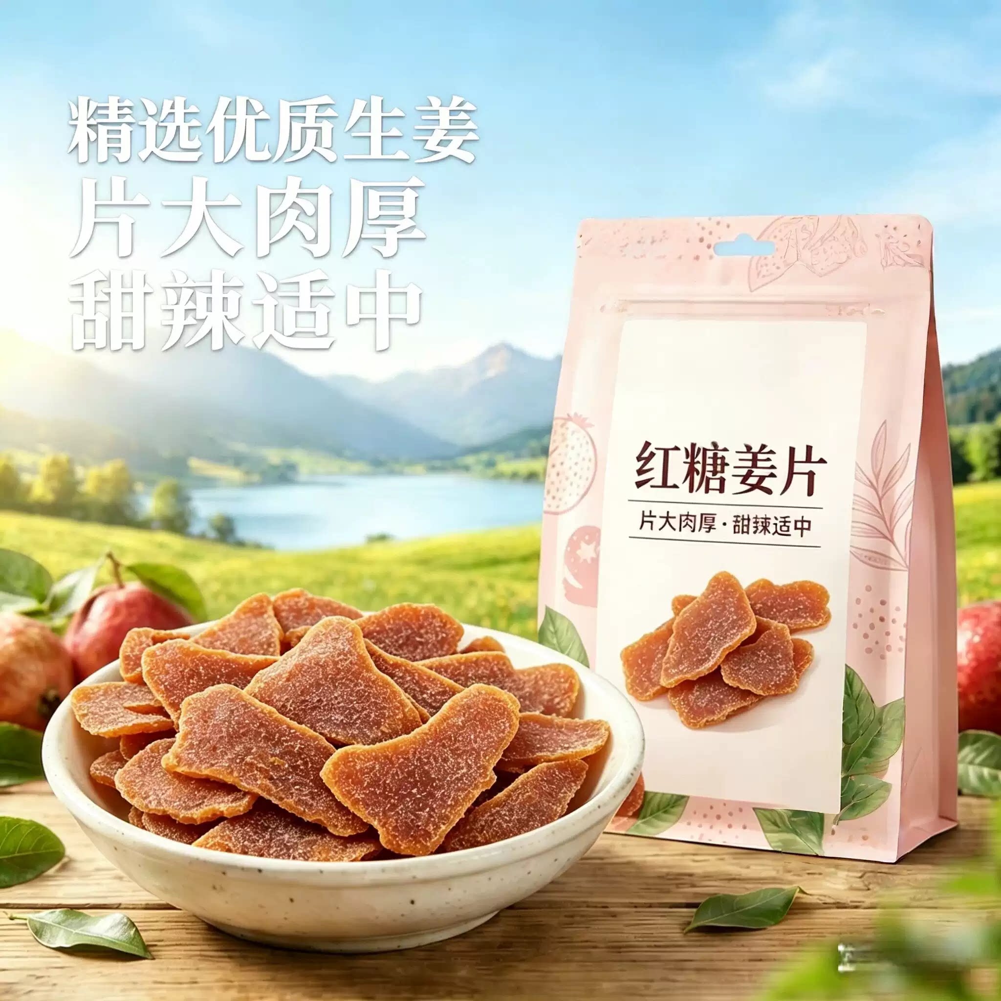 农科院红糖姜片纯正手工正宗即食干泡茶生姜片糖姜零食官方旗舰店