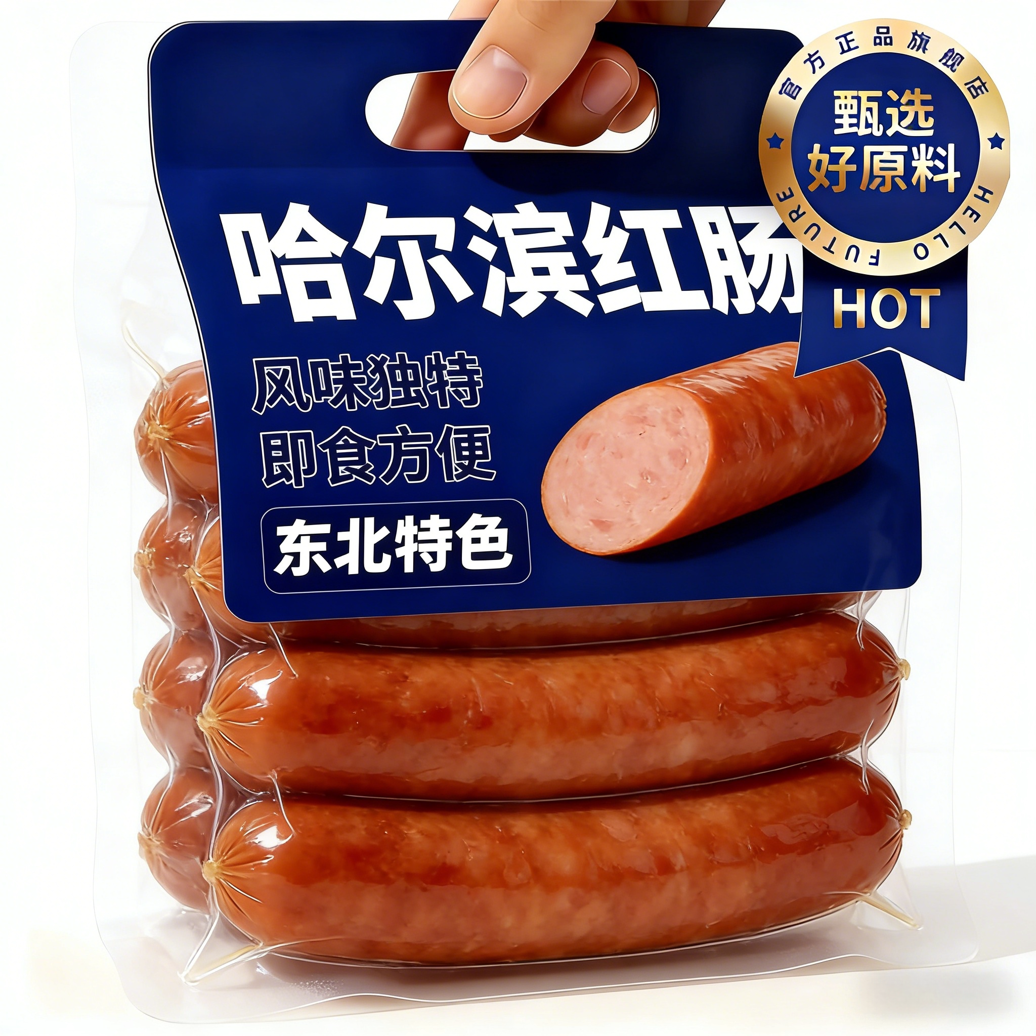 农科院正宗哈尔滨风味红肠即食真空熟食火腿肉联官方旗舰零食特产