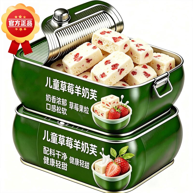 草莓羊奶芙正版拉丝长条官方网红新品冻干雪花酥正品零食旗舰店