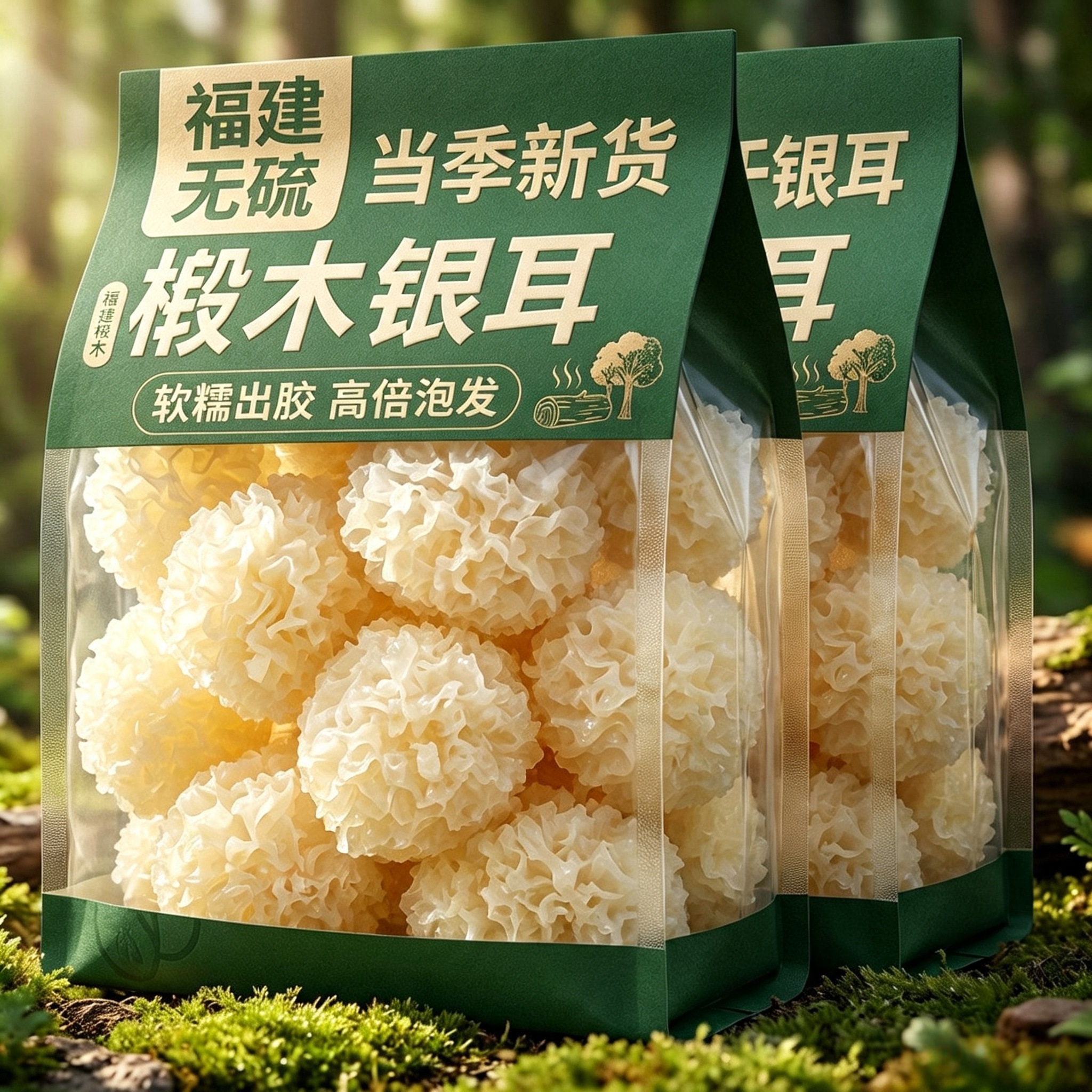 椴木小银耳干货特级野生无硫古田即食草本软糯雪耳出胶官方旗舰店