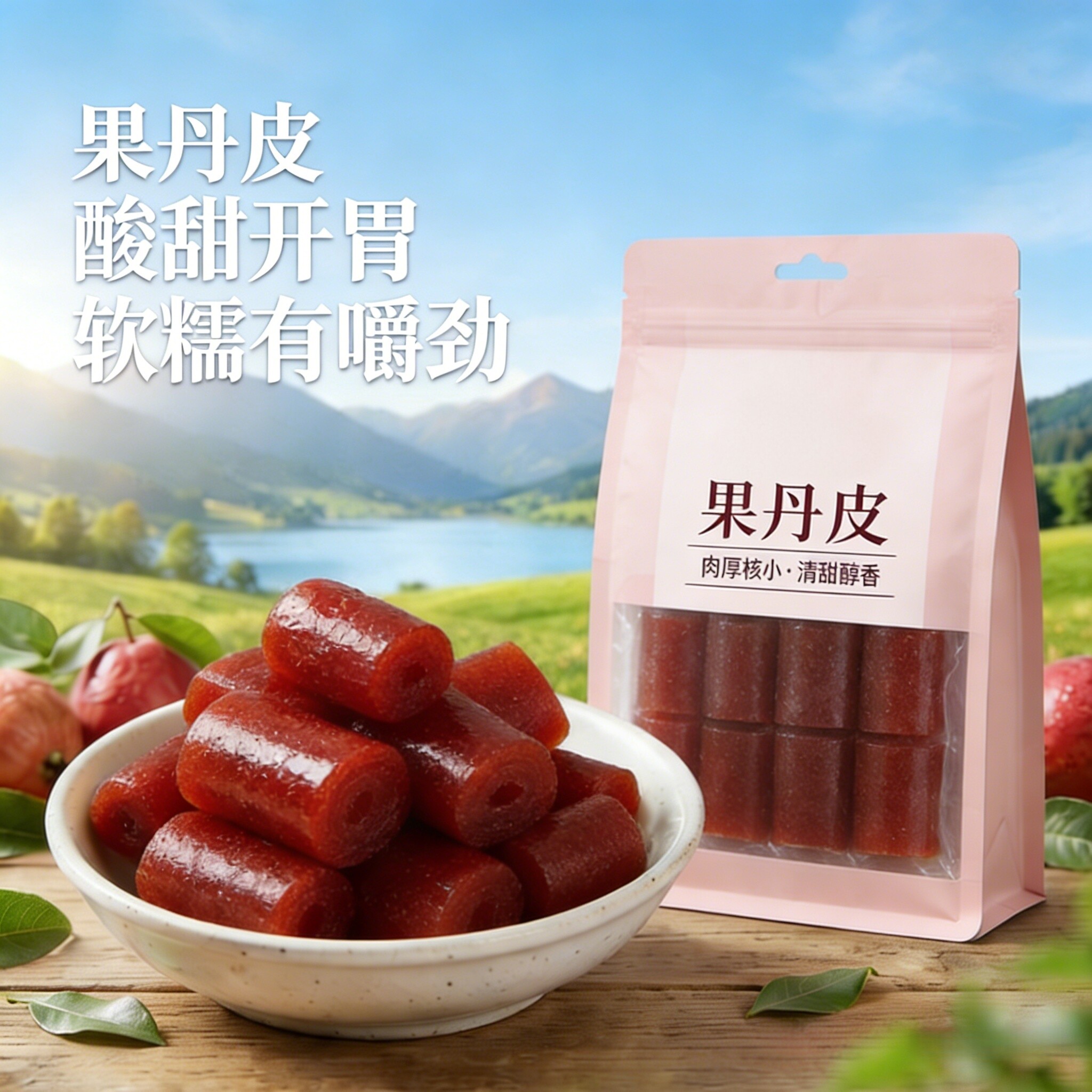 央妈推荐正宗山楂卷果丹皮老式果丹皮山楂卷官方旗舰店无糖无添加