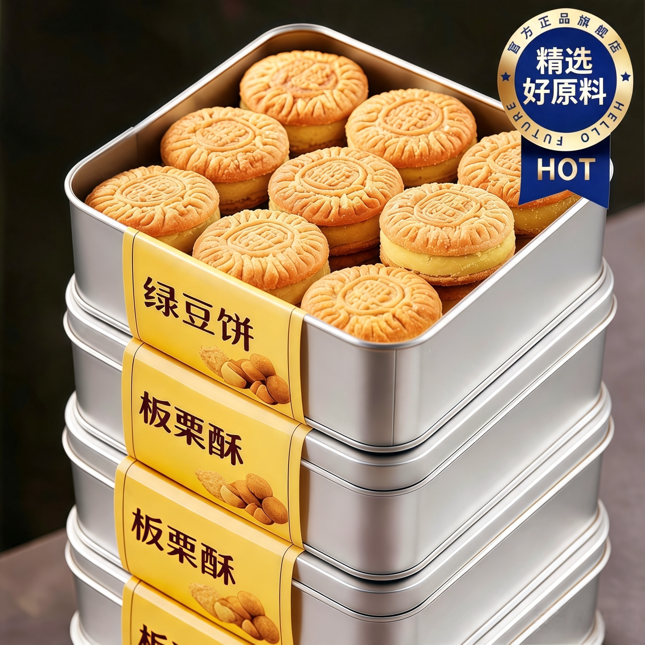 农科院绿豆糕老式正宗板栗酥饼传统老式糕点点心休闲零食品小吃