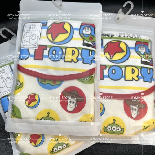 出口原包装2枚组 卡通玩具总动员围嘴 宝宝可爱口水巾